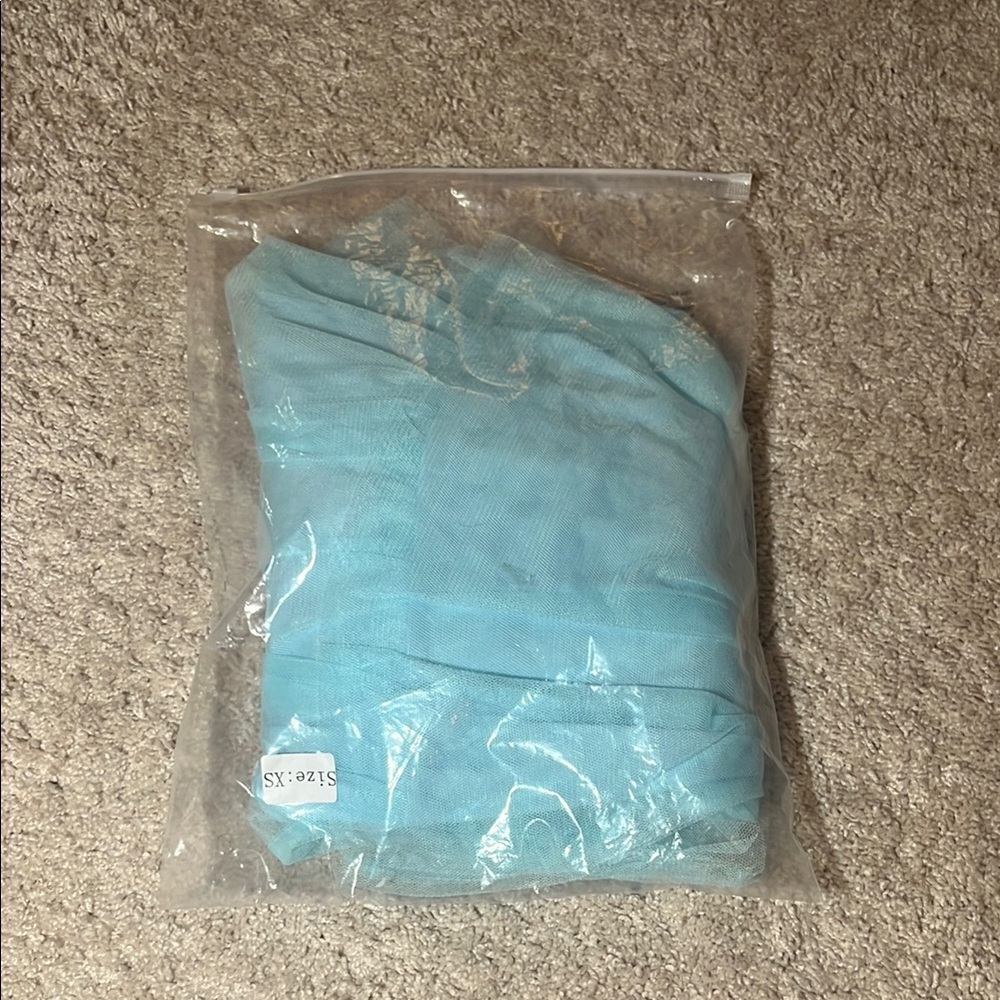 Elegant Strapless Light Blue Dress - Picture 2 of 2